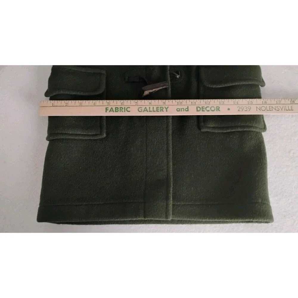 Vtg Child’s The Scotch House Winter Coat Boys Green Wool Hooded Sz 5 Preppy UK